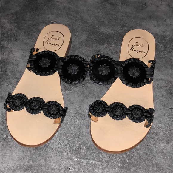 Jack Rogers Shoes - Jack Rogers Black slip on sandals